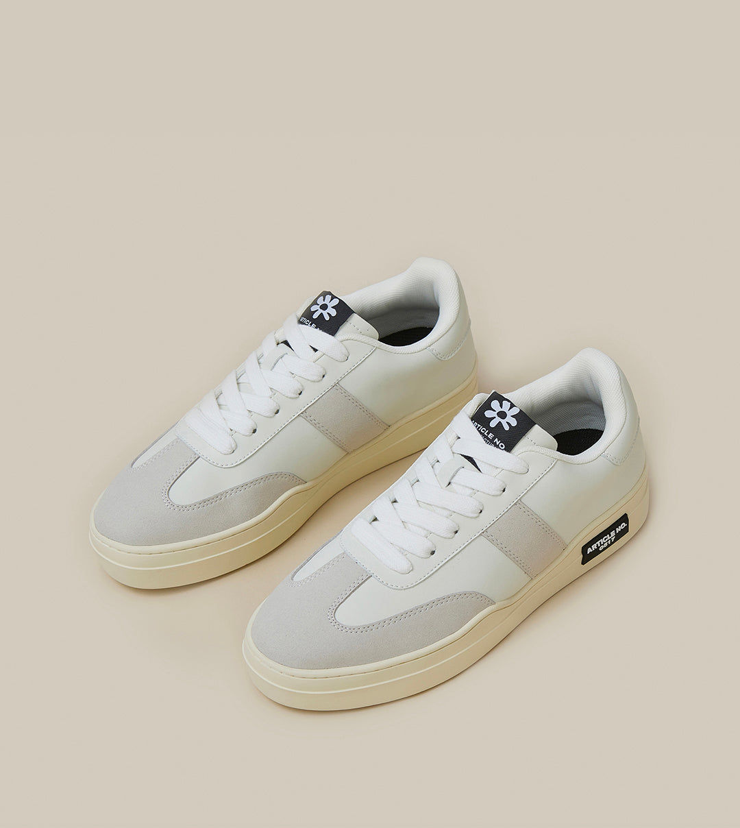 COURT SNEAKER LOW-TOP WHITE/GREY GERMAN TRAINERS