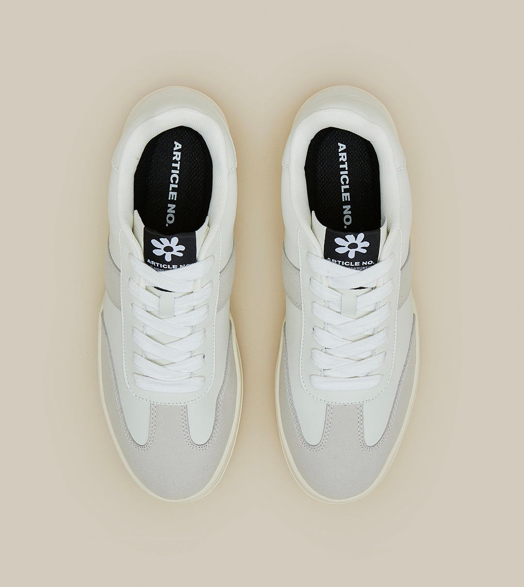 COURT SNEAKER LOW-TOP WHITE/GREY GERMAN TRAINERS