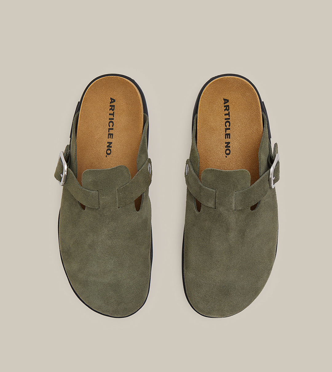 VAGABOND LEATHER DARK GREEN DRIFT CLOGS