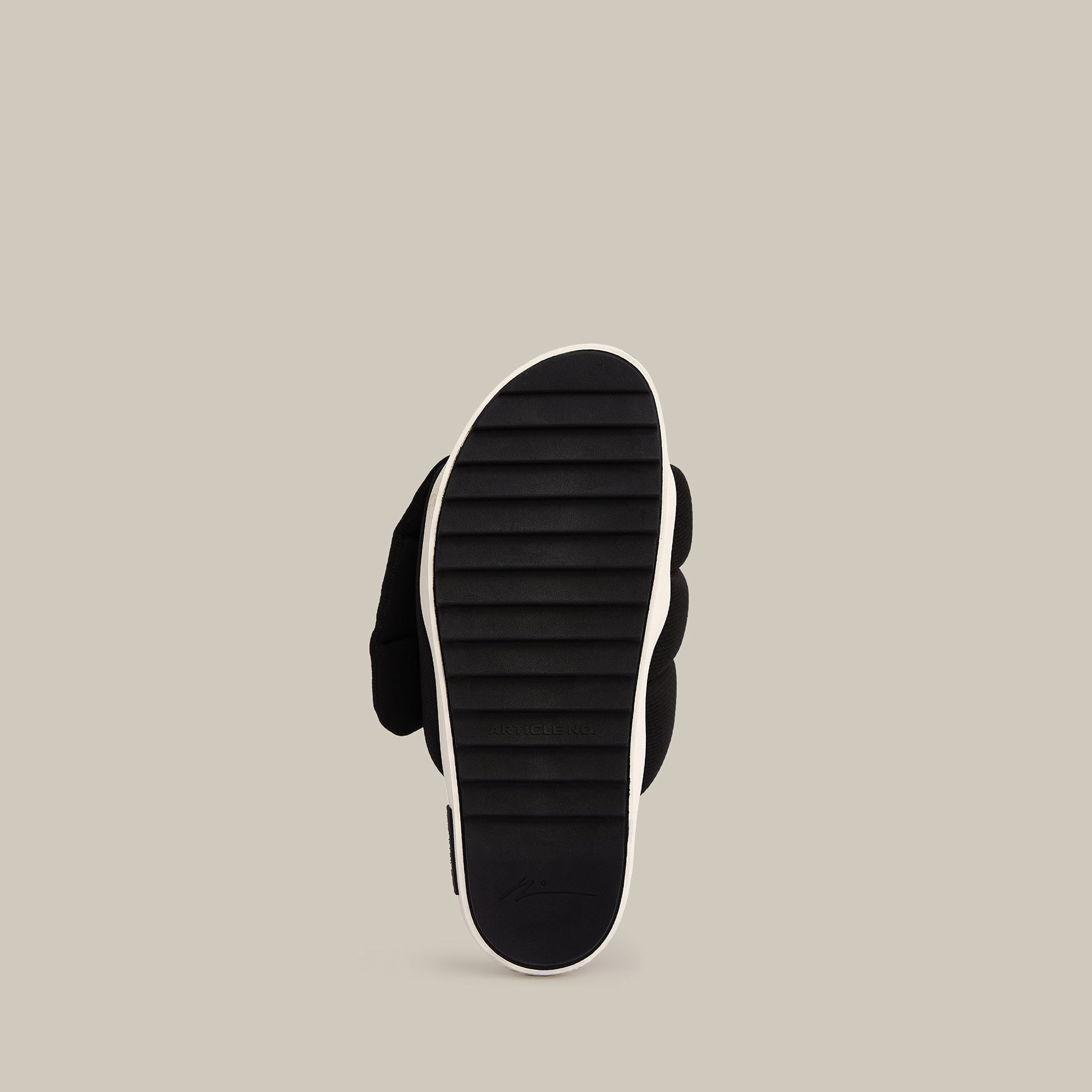 VAGABOND BAND BLACK PADDED SLIDES