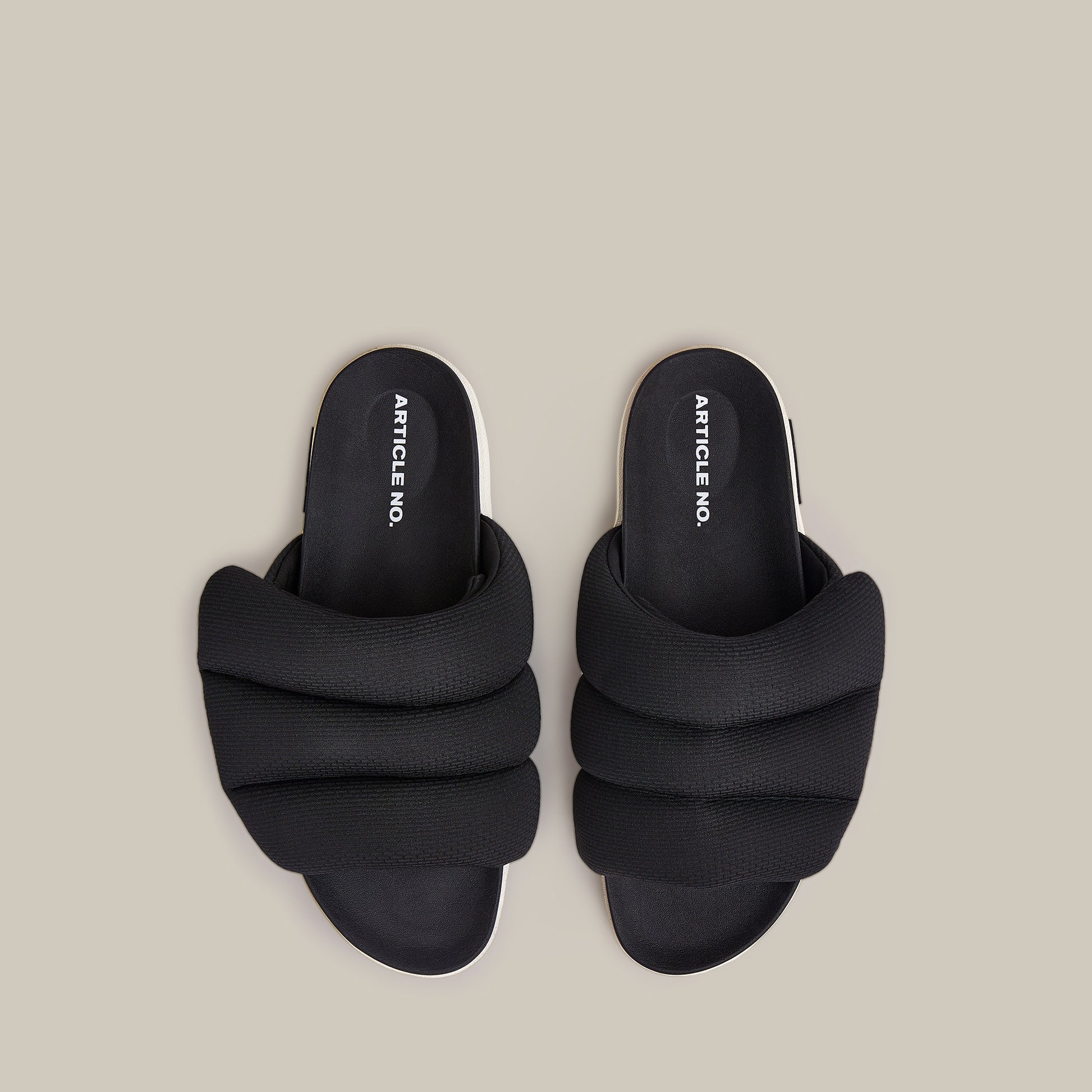 VAGABOND BAND BLACK PADDED SLIDES