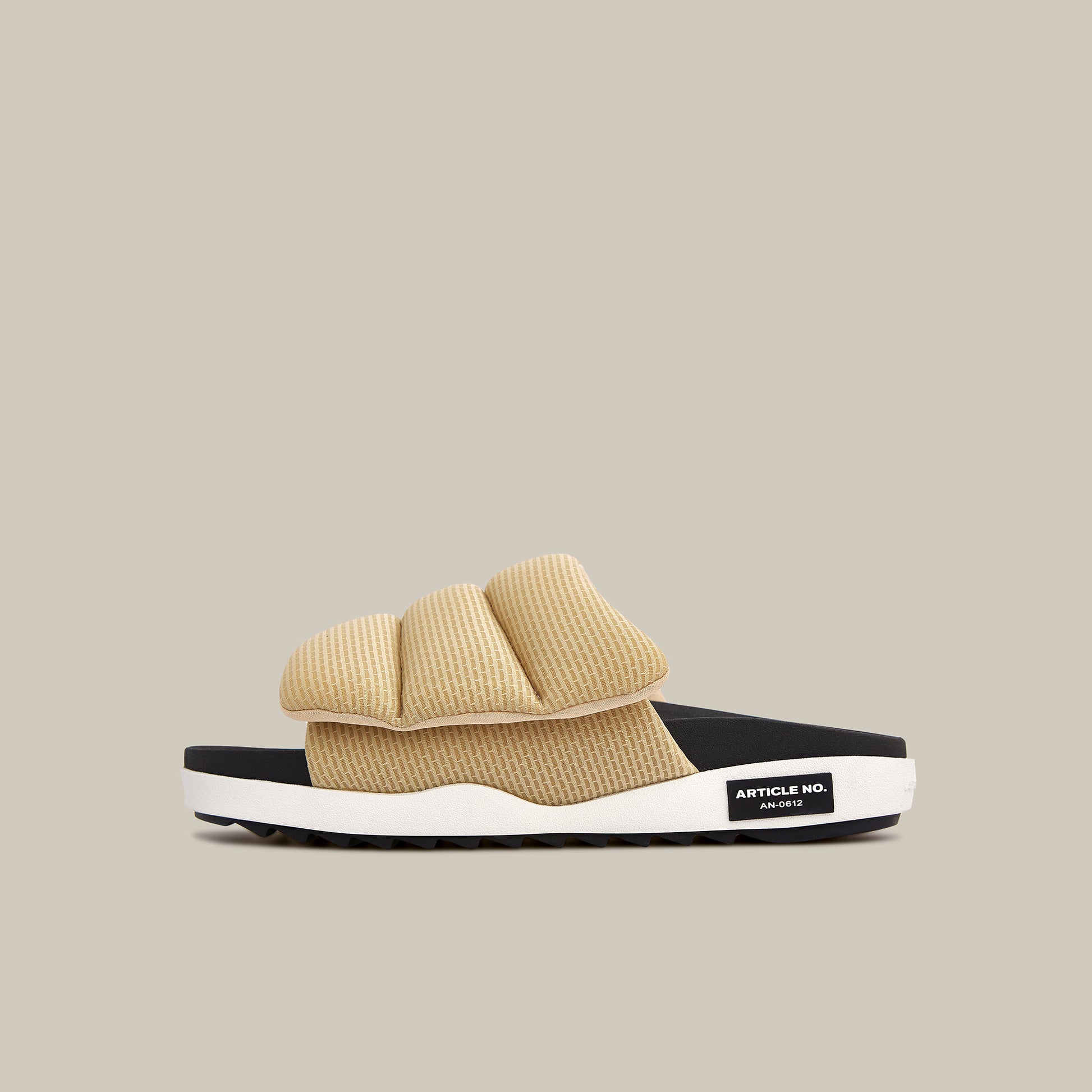 VAGABOND BAND BEIGE PADDED SLIDES