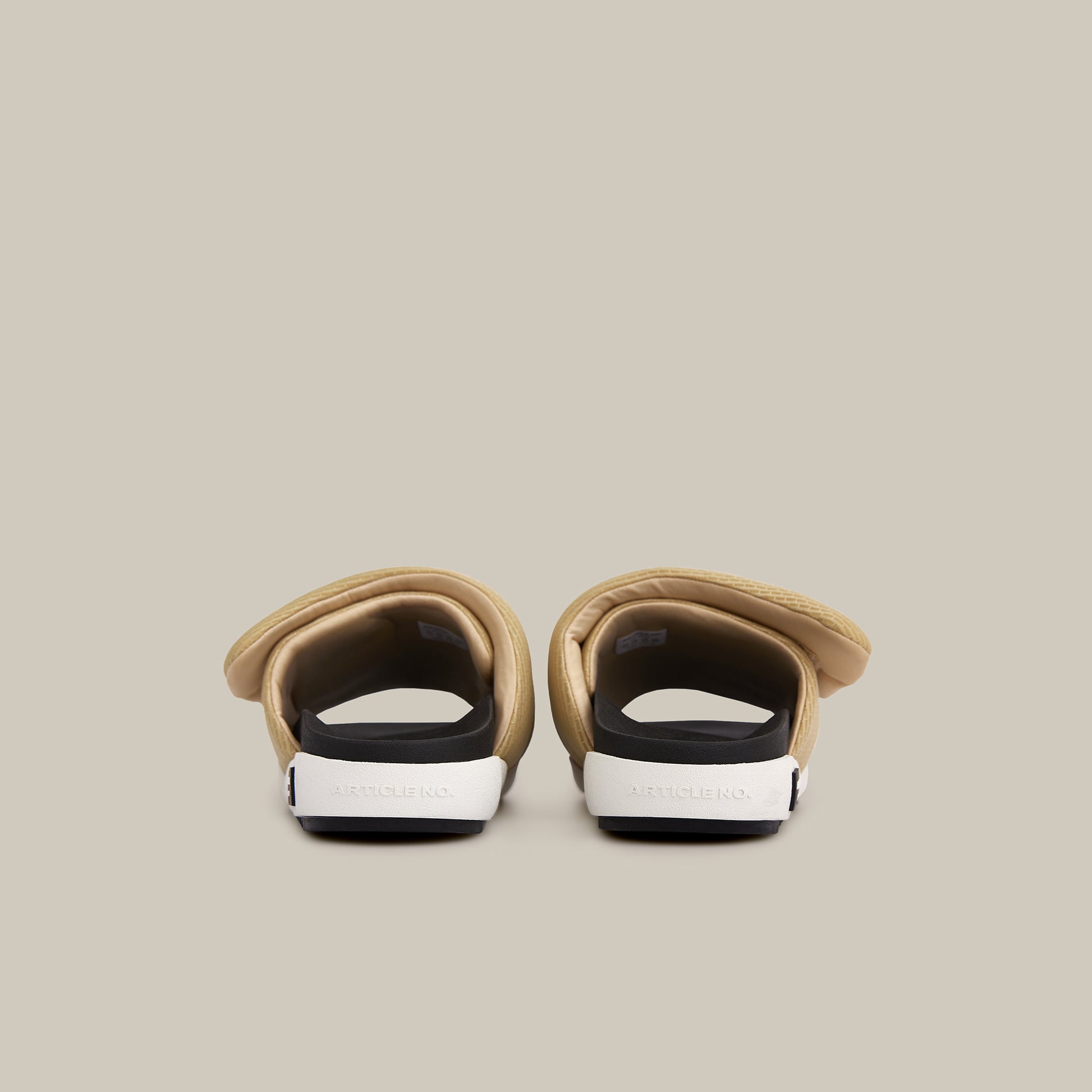 VAGABOND BAND BEIGE PADDED SLIDES