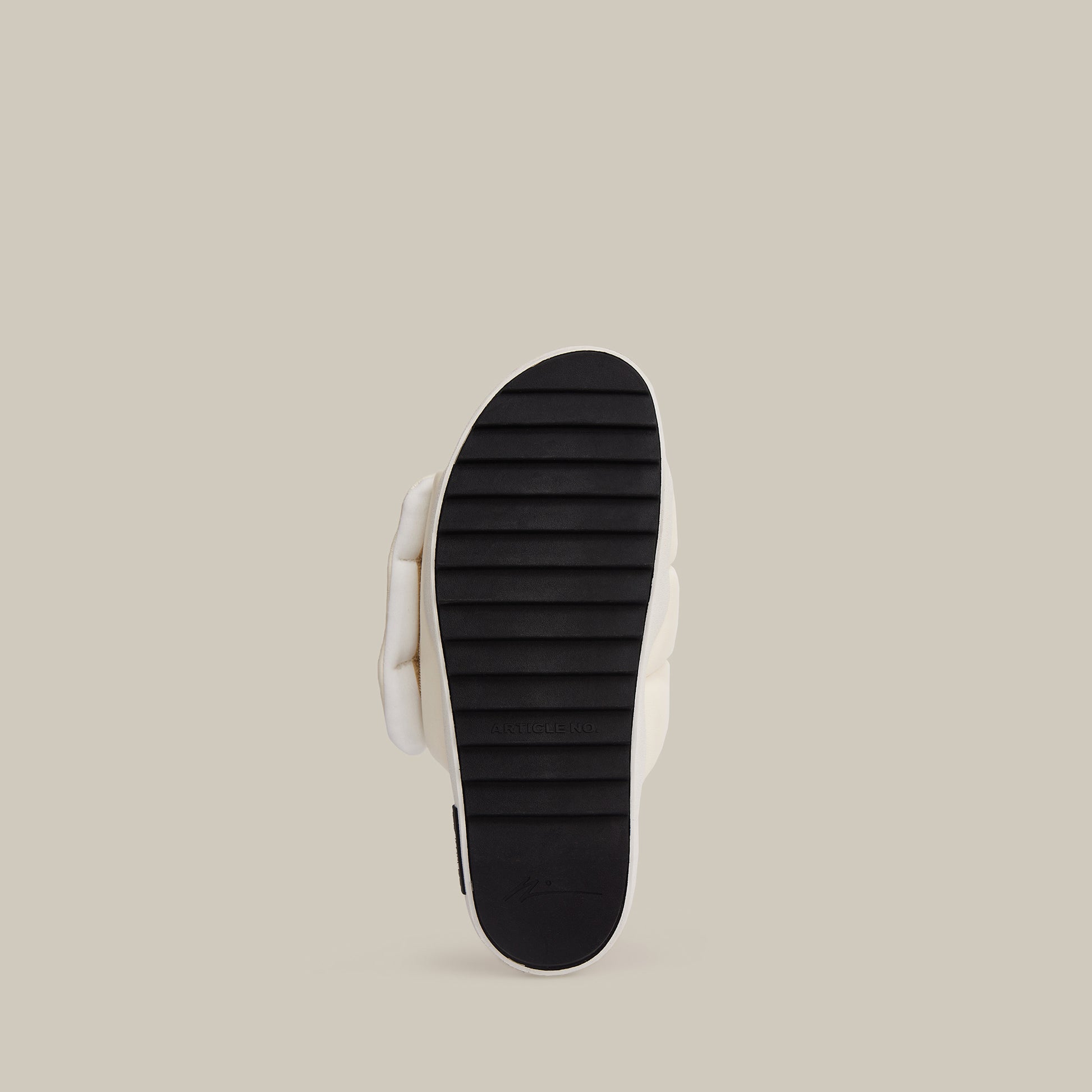 VAGABOND BAND WHITE PADDED SLIDES