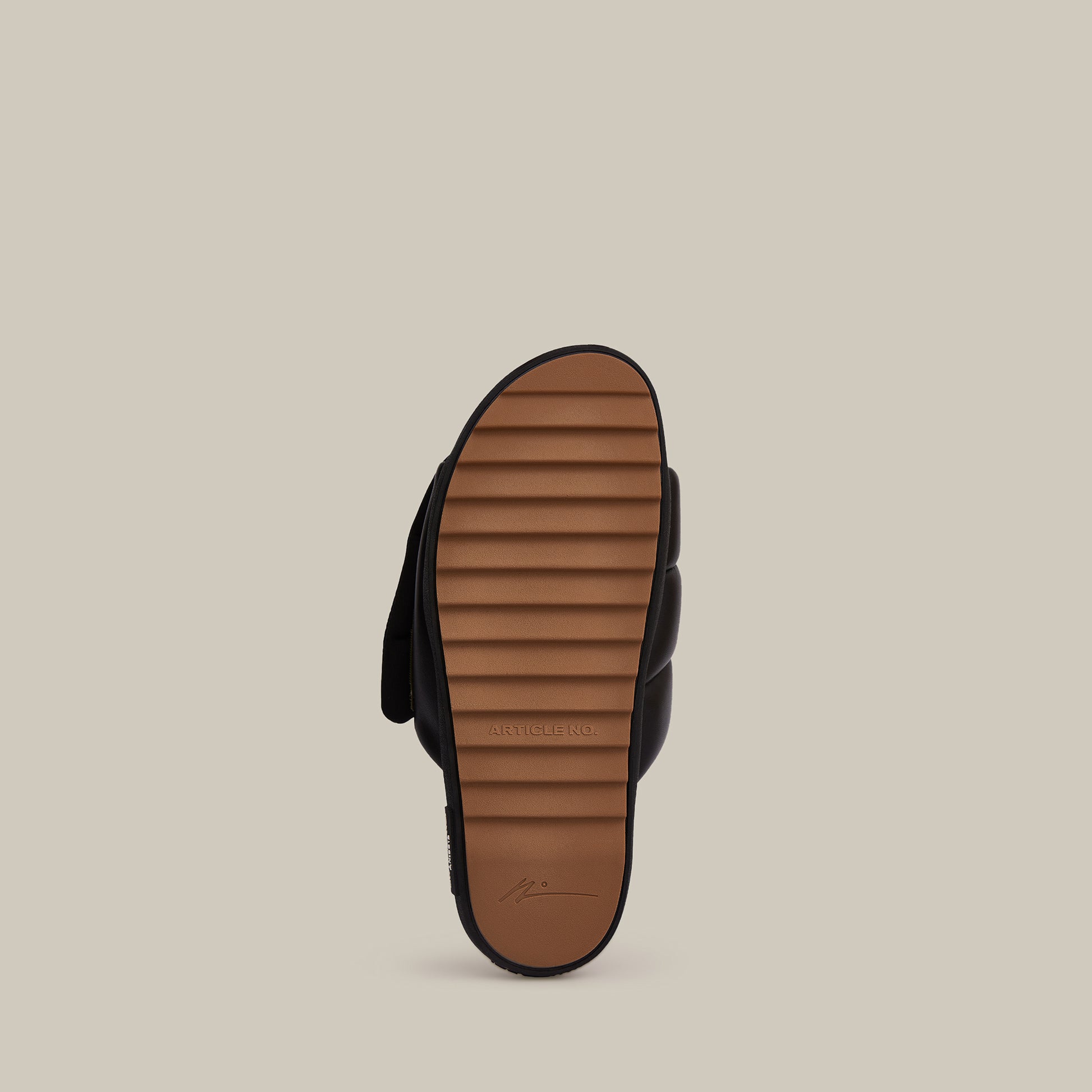 VAGABOND BAND BLACK PADDED SLIDES
