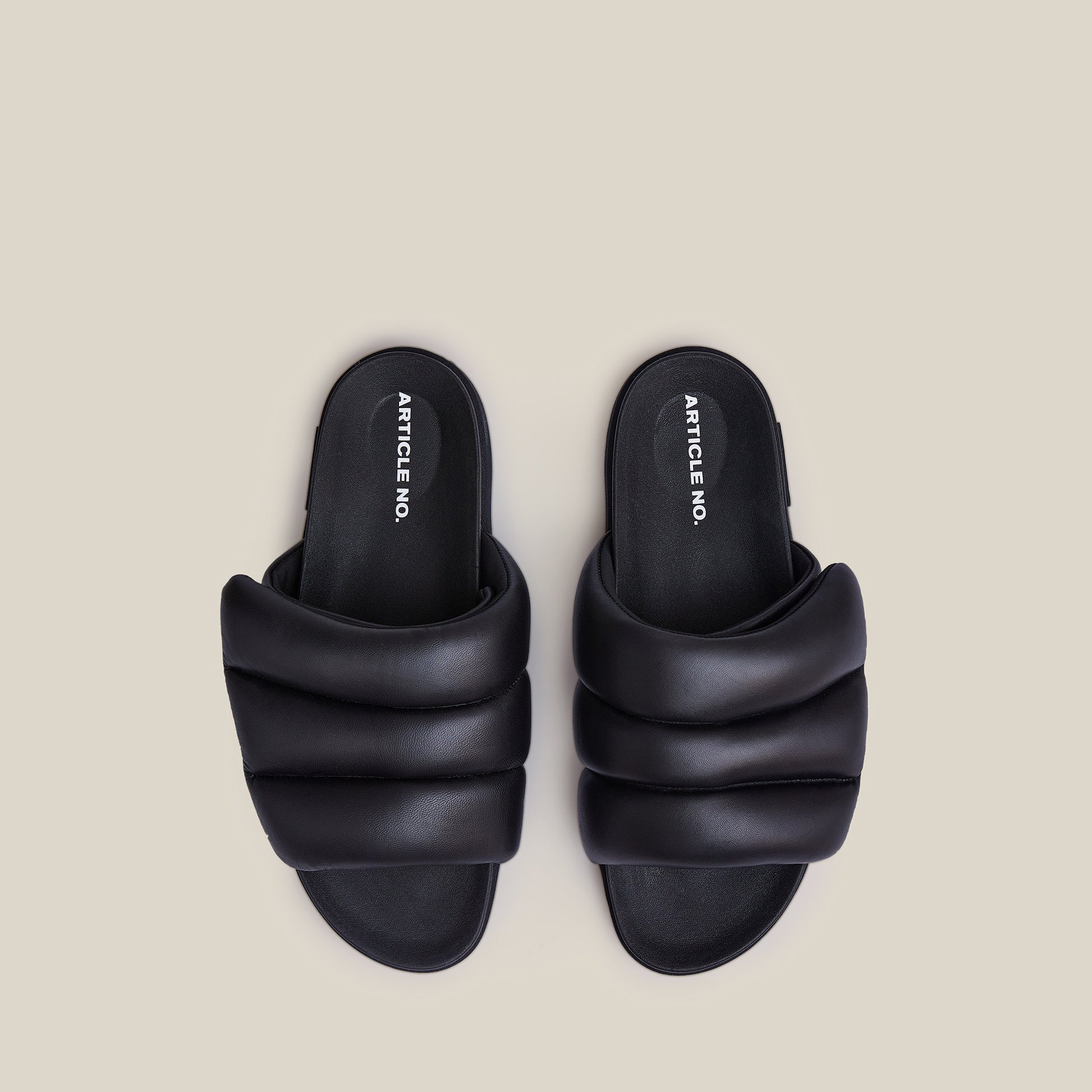 VAGABOND BAND BLACK PADDED SLIDES