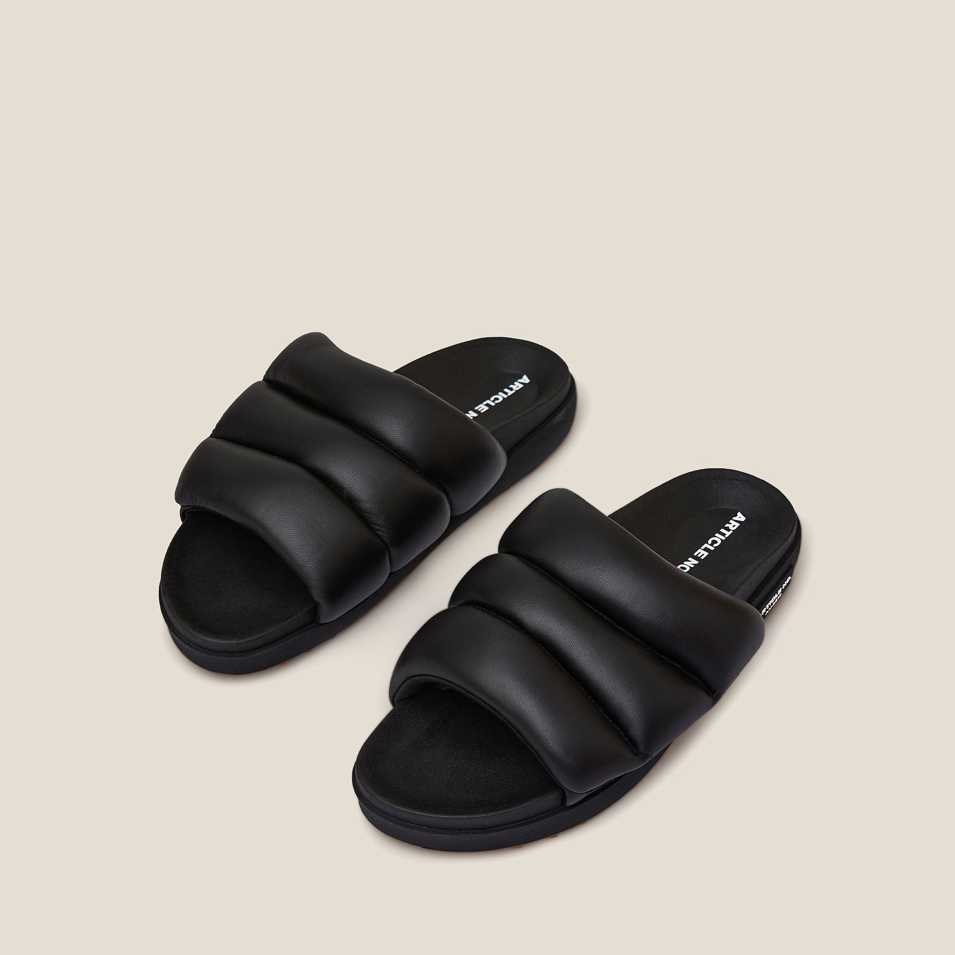 VAGABOND BAND BLACK PADDED SLIDES