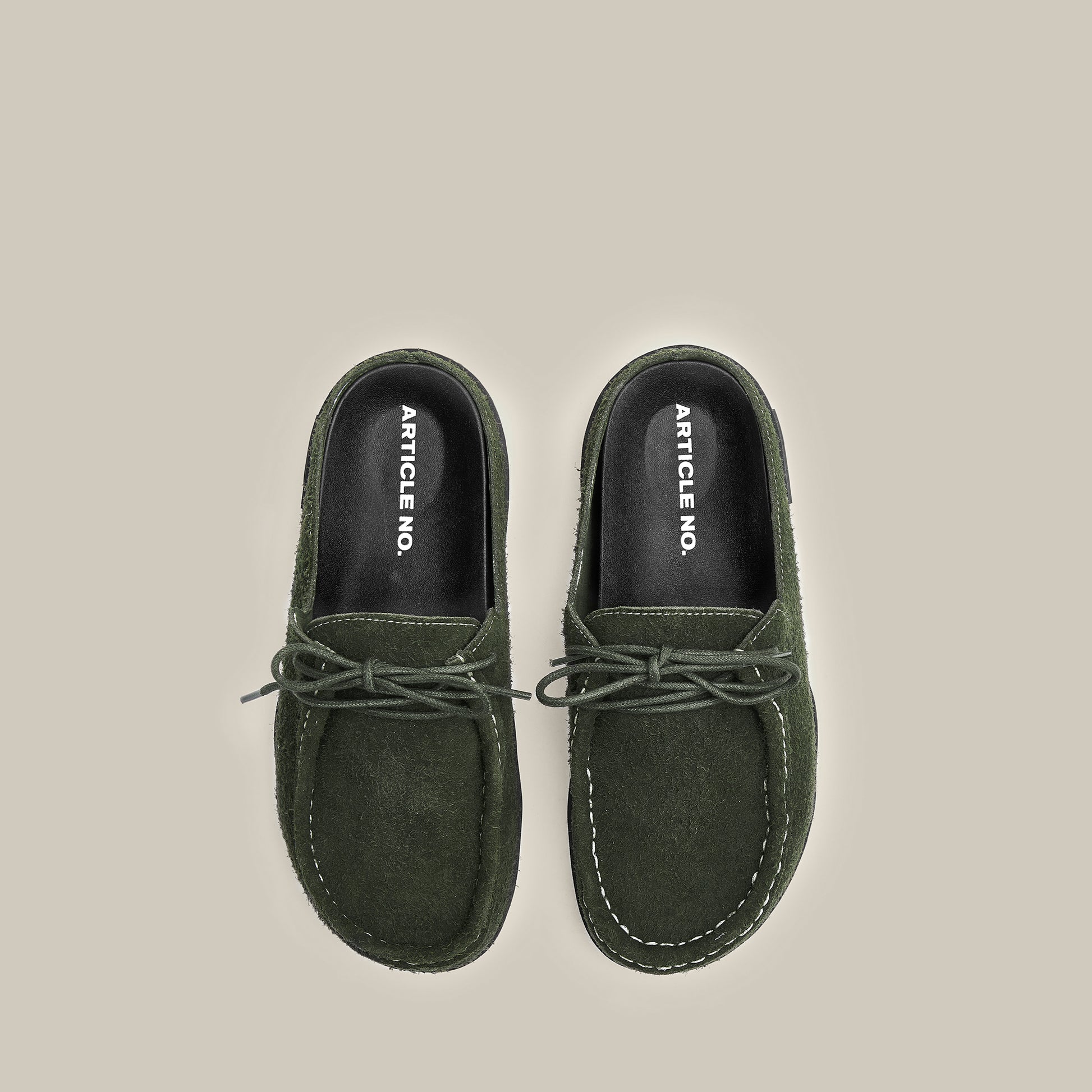 VAGABOND SUEDE GREEN STRAP MULE