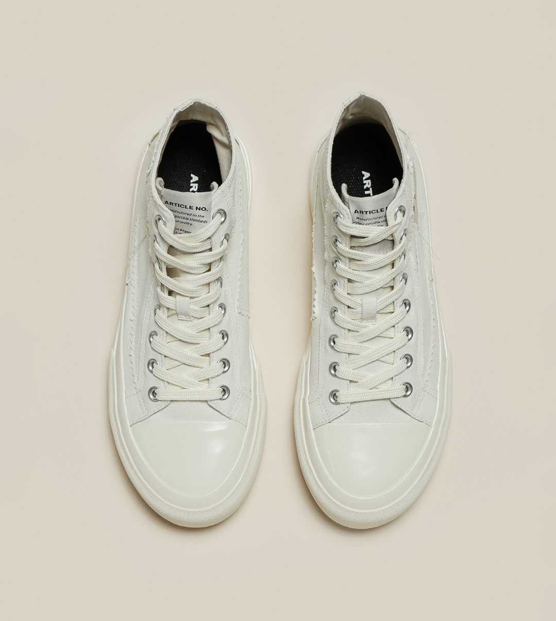 O.G. CLASSIC PATCHWORK HIGH-TOP WHITE SNEAKERS