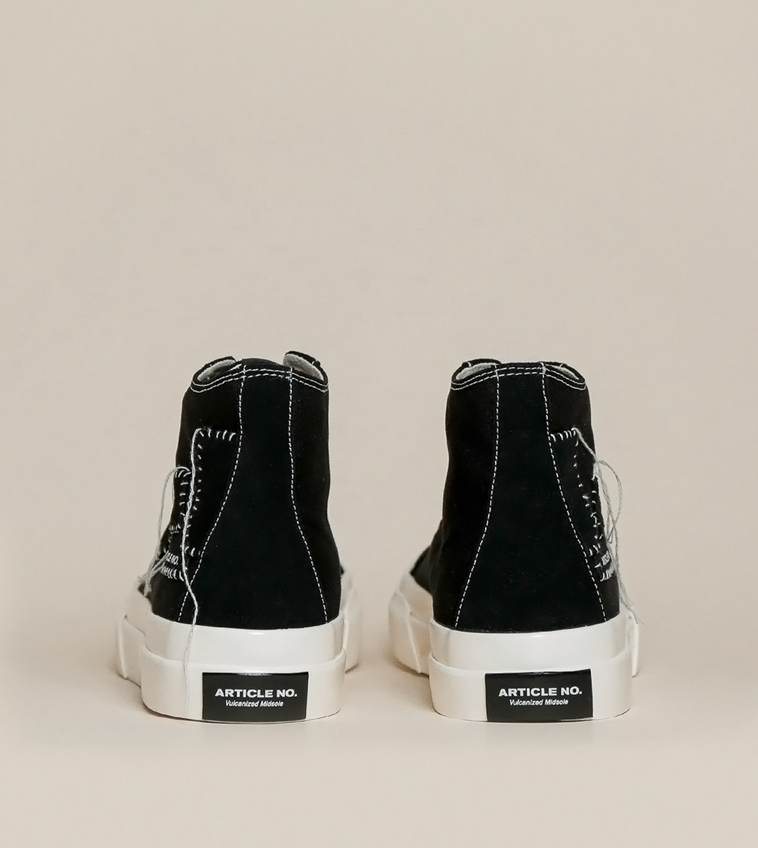 O.G. CLASSIC PATCHWORK HIGH-TOP BLACK SNEAKERS