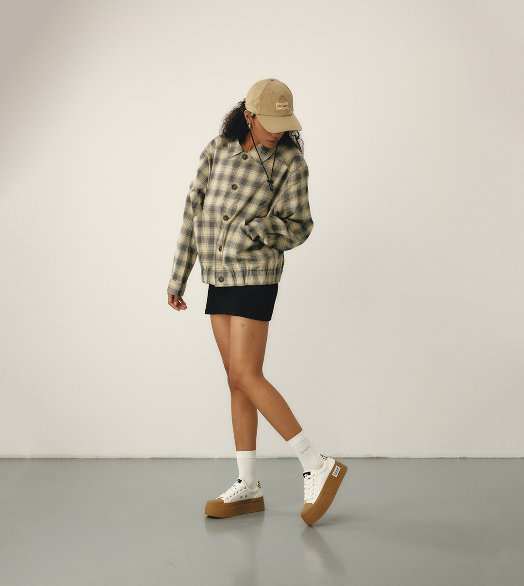 O.G. CLASSIC PLATFORM CANVAS SNEAKERS IN LEOPARD TAIL