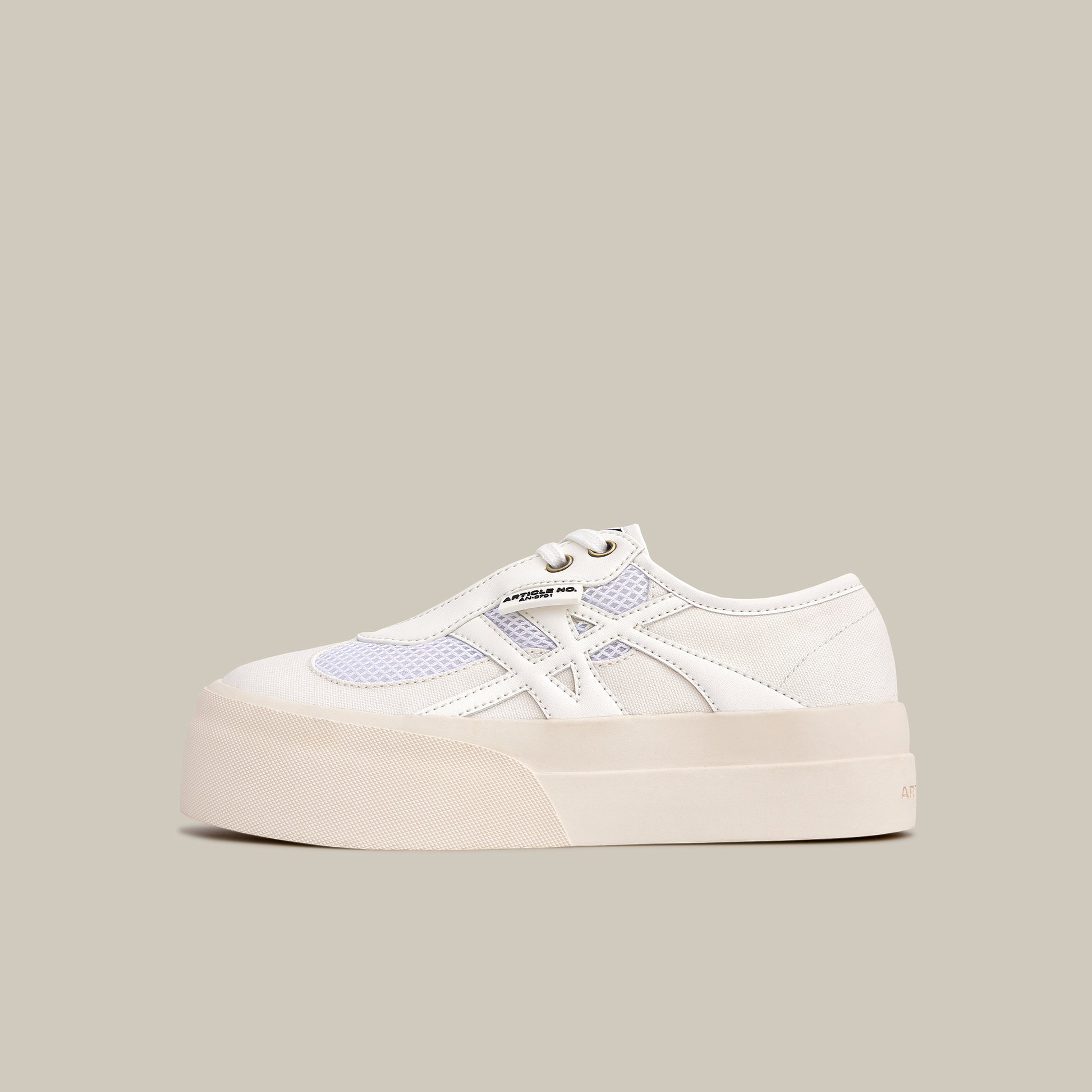 DOWNTOWN LOGO WHITE LOW-TOP SNEAKERS