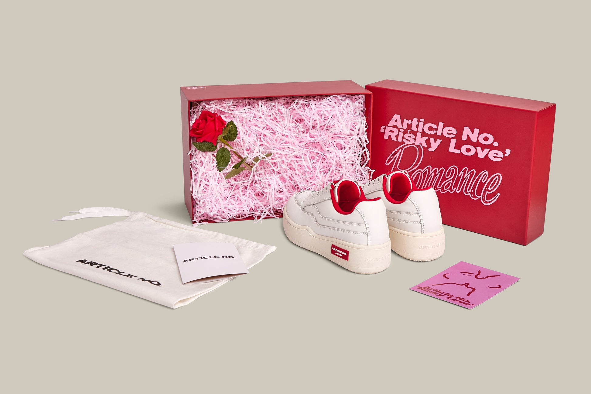 BURGER LOW-TOP RED SKATE SNEAKER RISKY LOVE ROMANCE SPECIAL EDITION