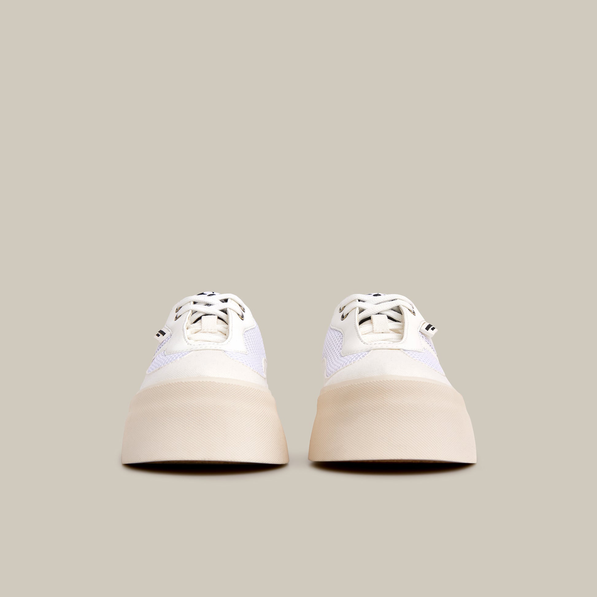 DOWNTOWN LOGO WHITE LOW-TOP SNEAKERS