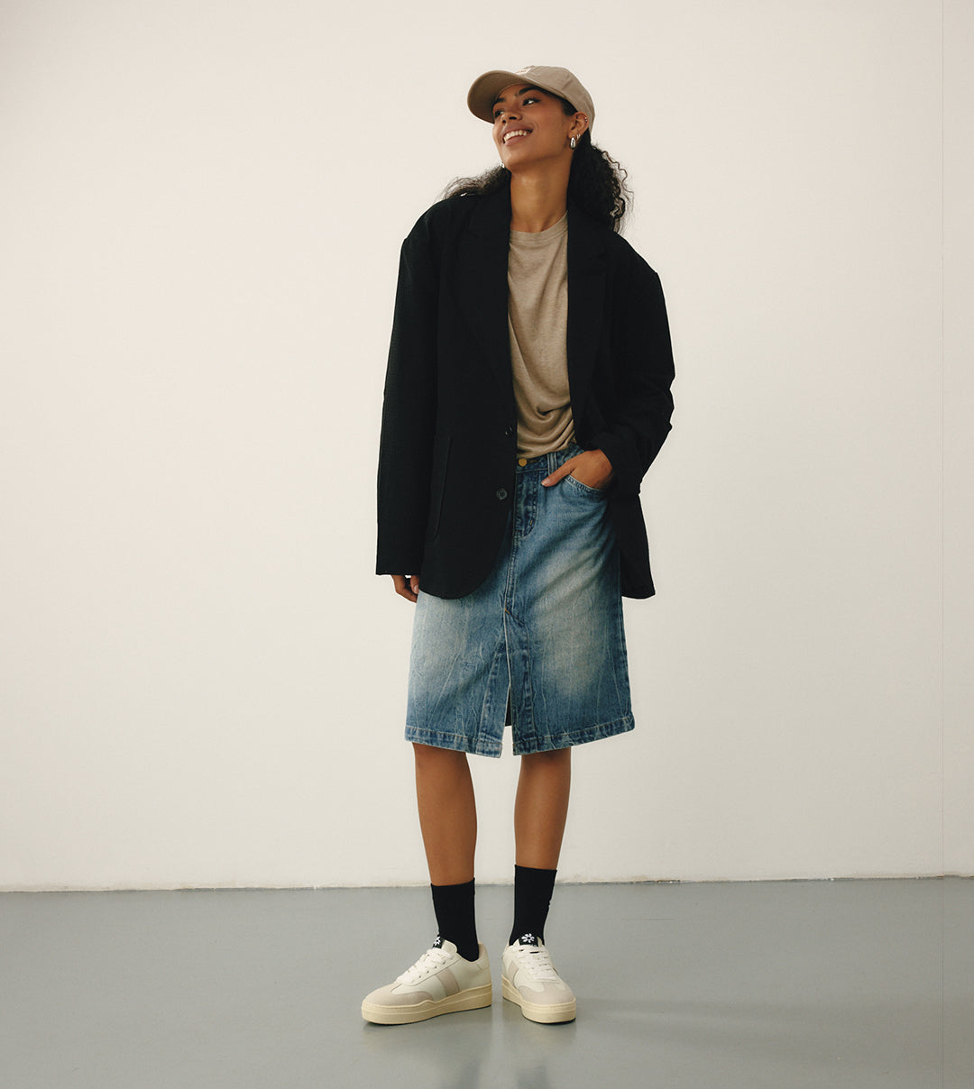 COURT SNEAKER LOW-TOP WHITE/GREY GERMAN TRAINERS