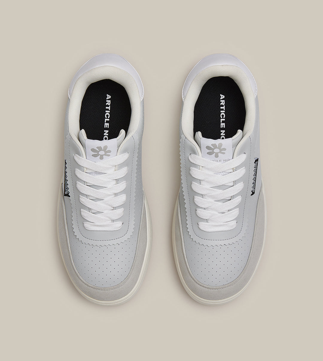BURGER LOW-TOP PERFORATED GREY TRAINER