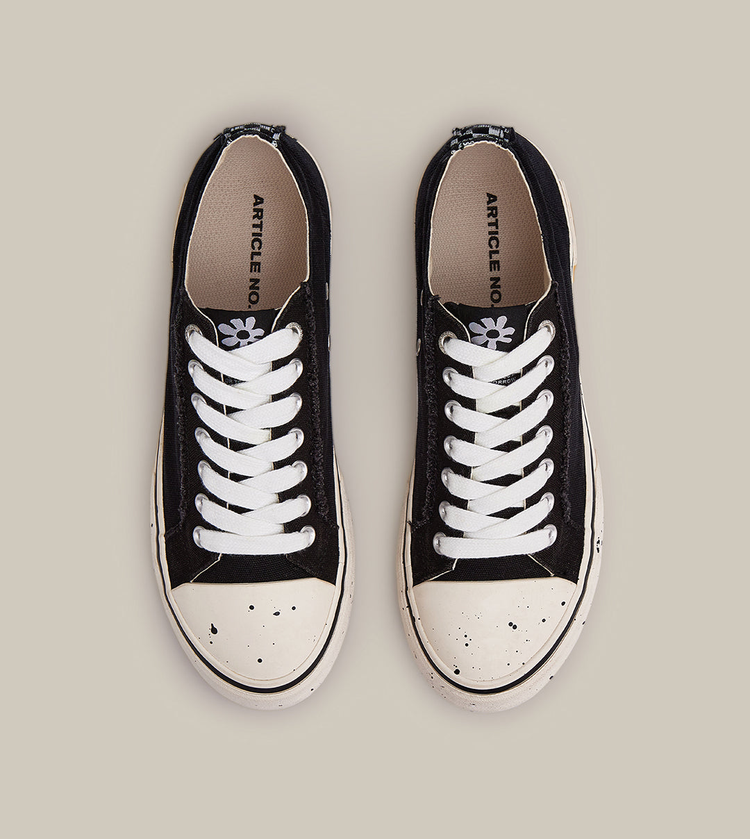 O.G. CLASSIC SPLASH-INK BLACK LOW-TOP SNEAKERS