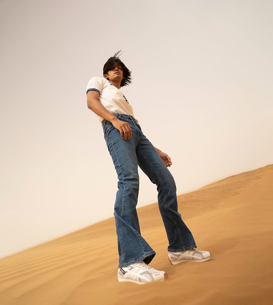 DUNE LOW-TOP WHITE LOGO RUNNER