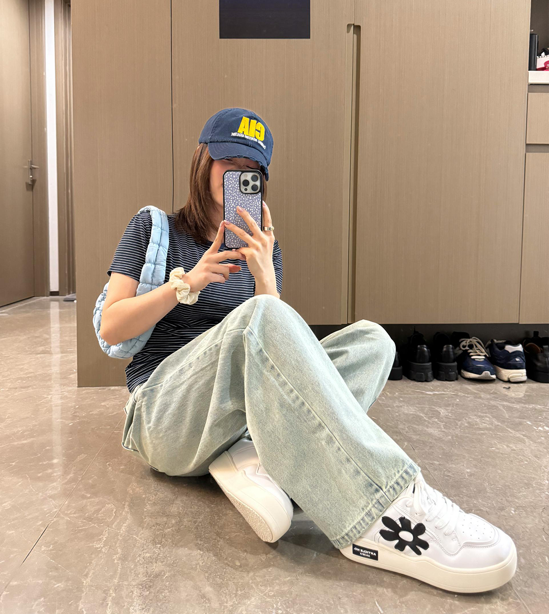 BURGER BLACK FLORAL PATCH LOW-TOP SKATE SNEAKER