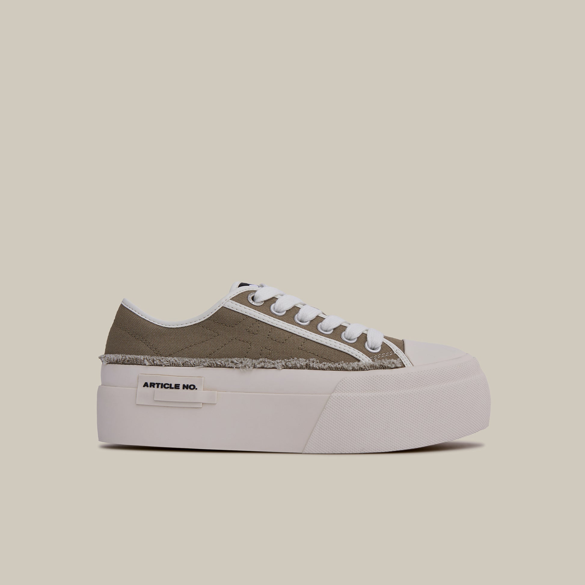 O.G. CLASSIC CANVAS PLATFORM GREEN LOW-TOP SNEAKERS