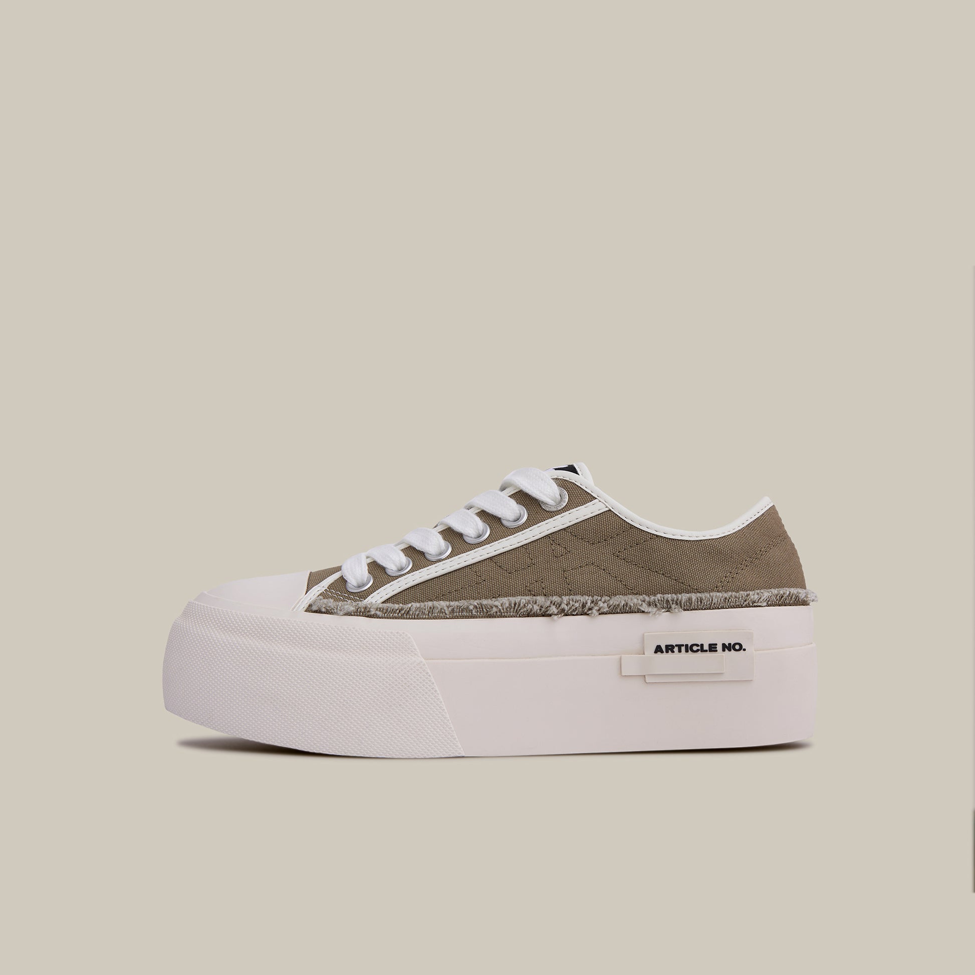 O.G. CLASSIC CANVAS PLATFORM GREEN LOW-TOP SNEAKERS
