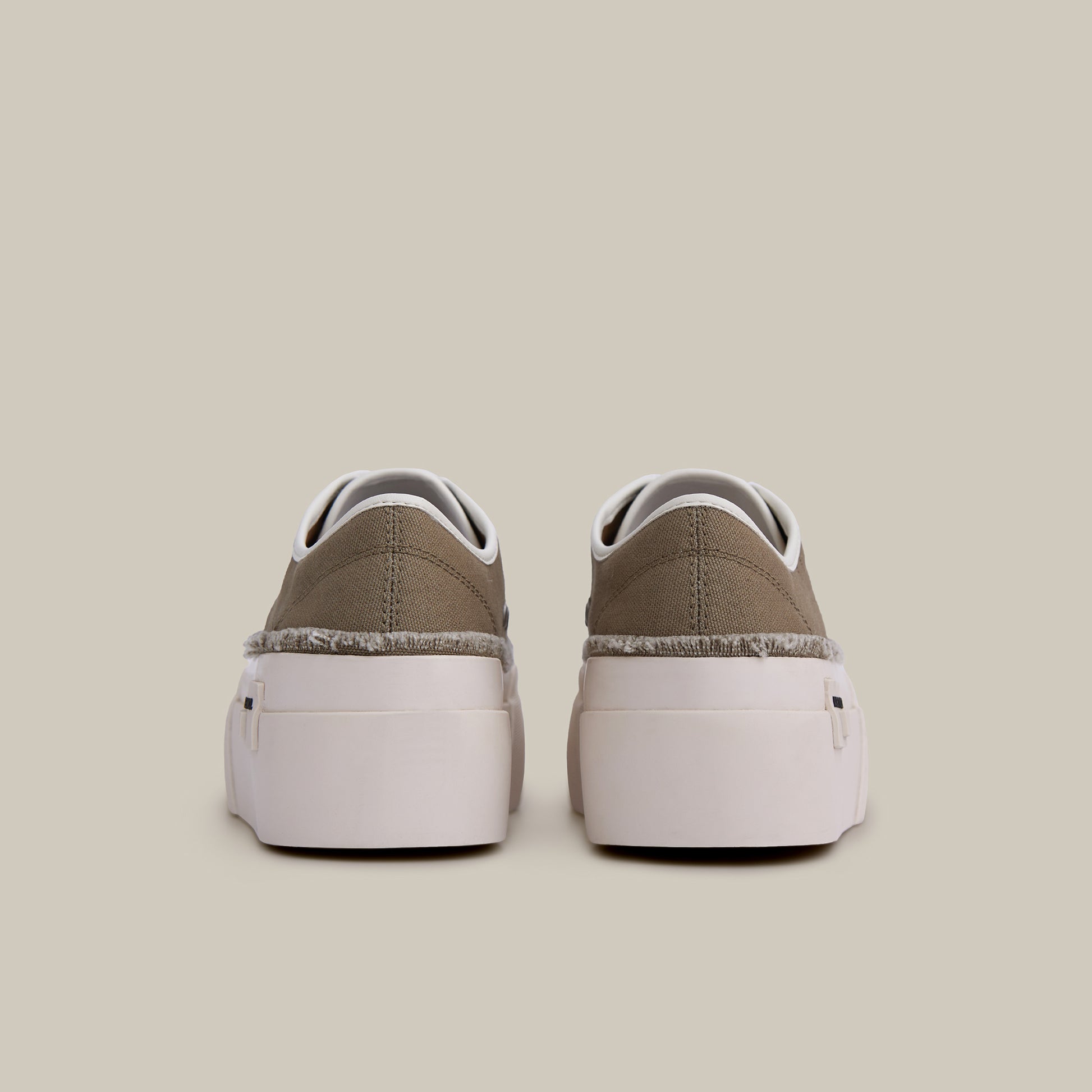 O.G. CLASSIC CANVAS PLATFORM GREEN LOW-TOP SNEAKERS