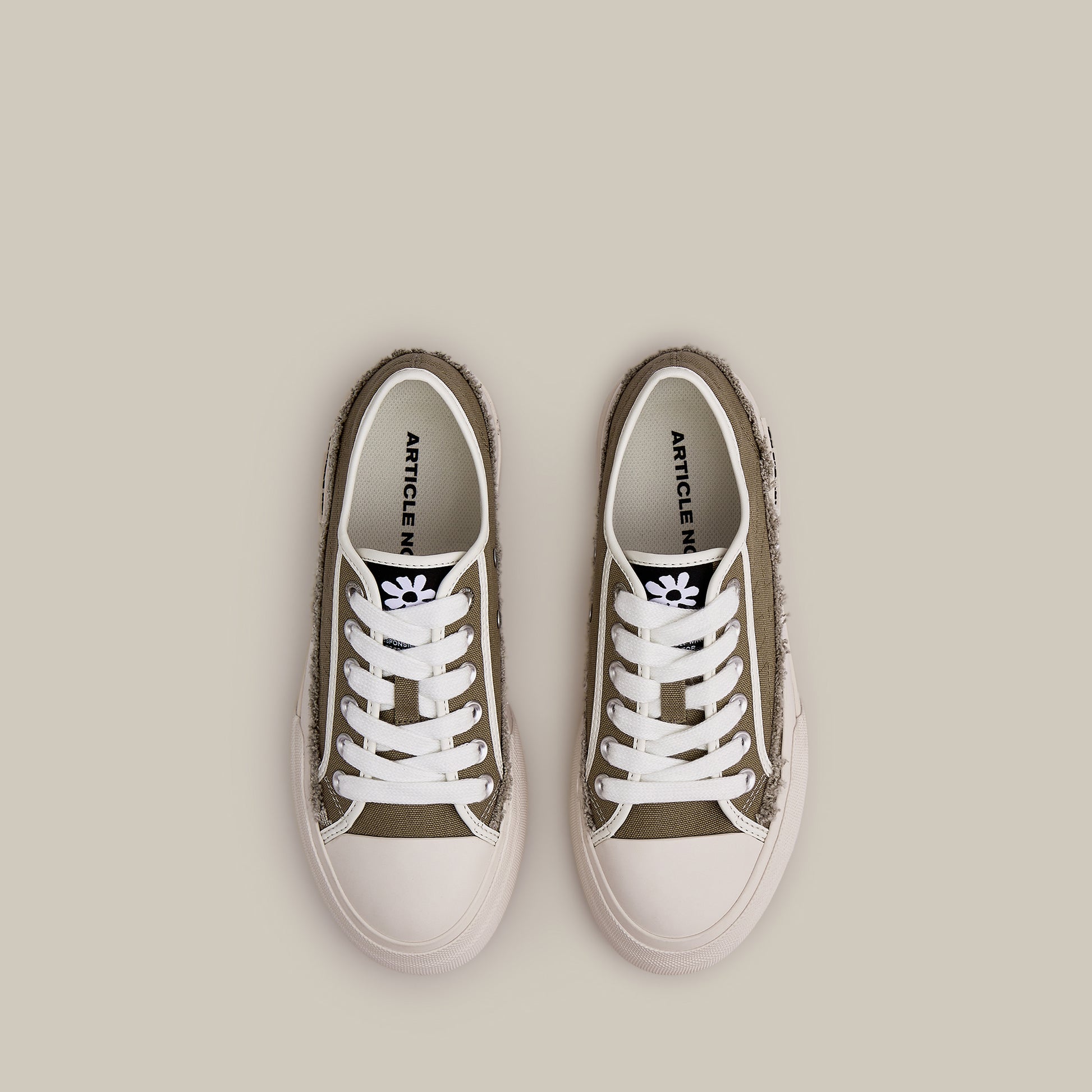 O.G. CLASSIC CANVAS PLATFORM GREEN LOW-TOP SNEAKERS