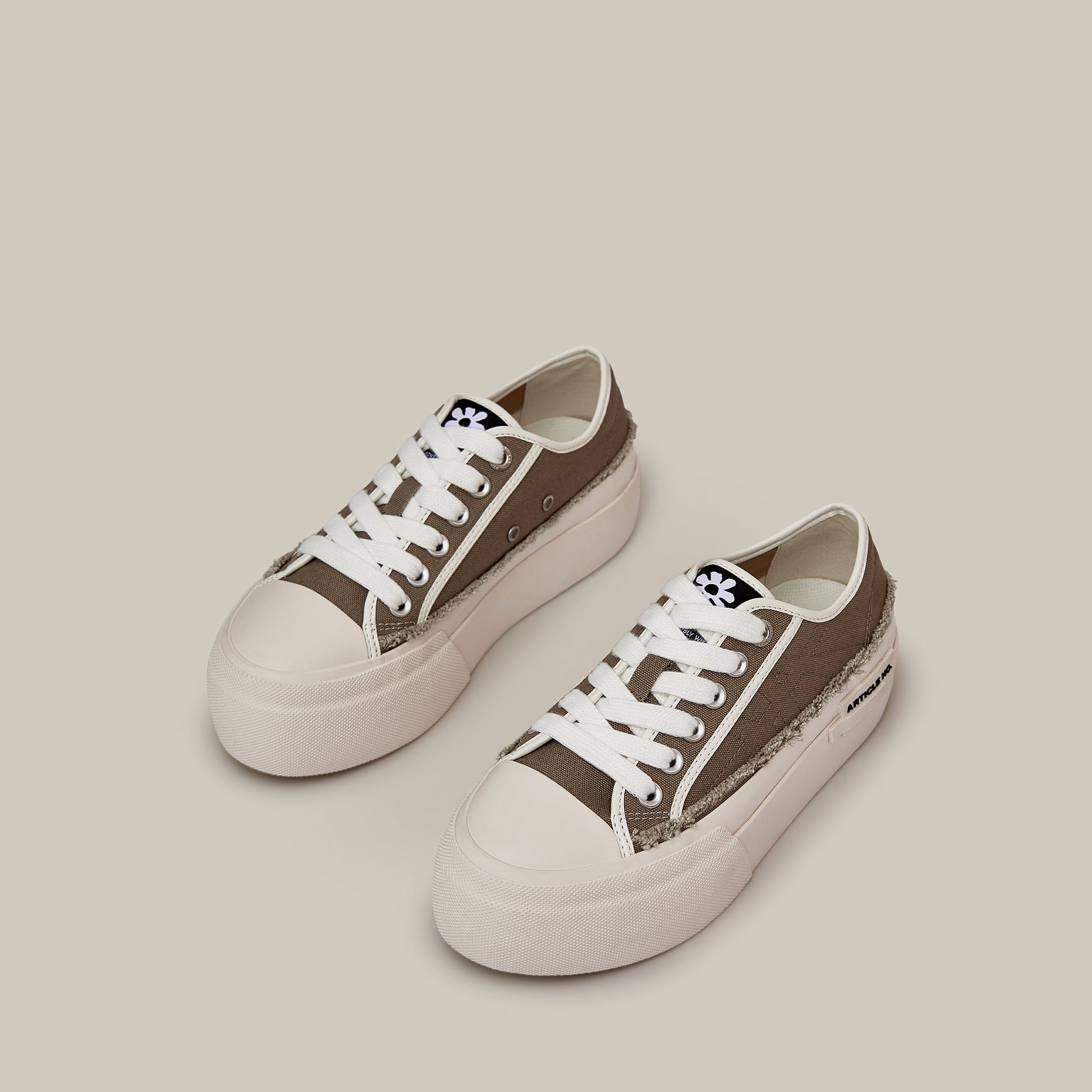 O.G. CLASSIC CANVAS PLATFORM GREEN LOW-TOP SNEAKERS