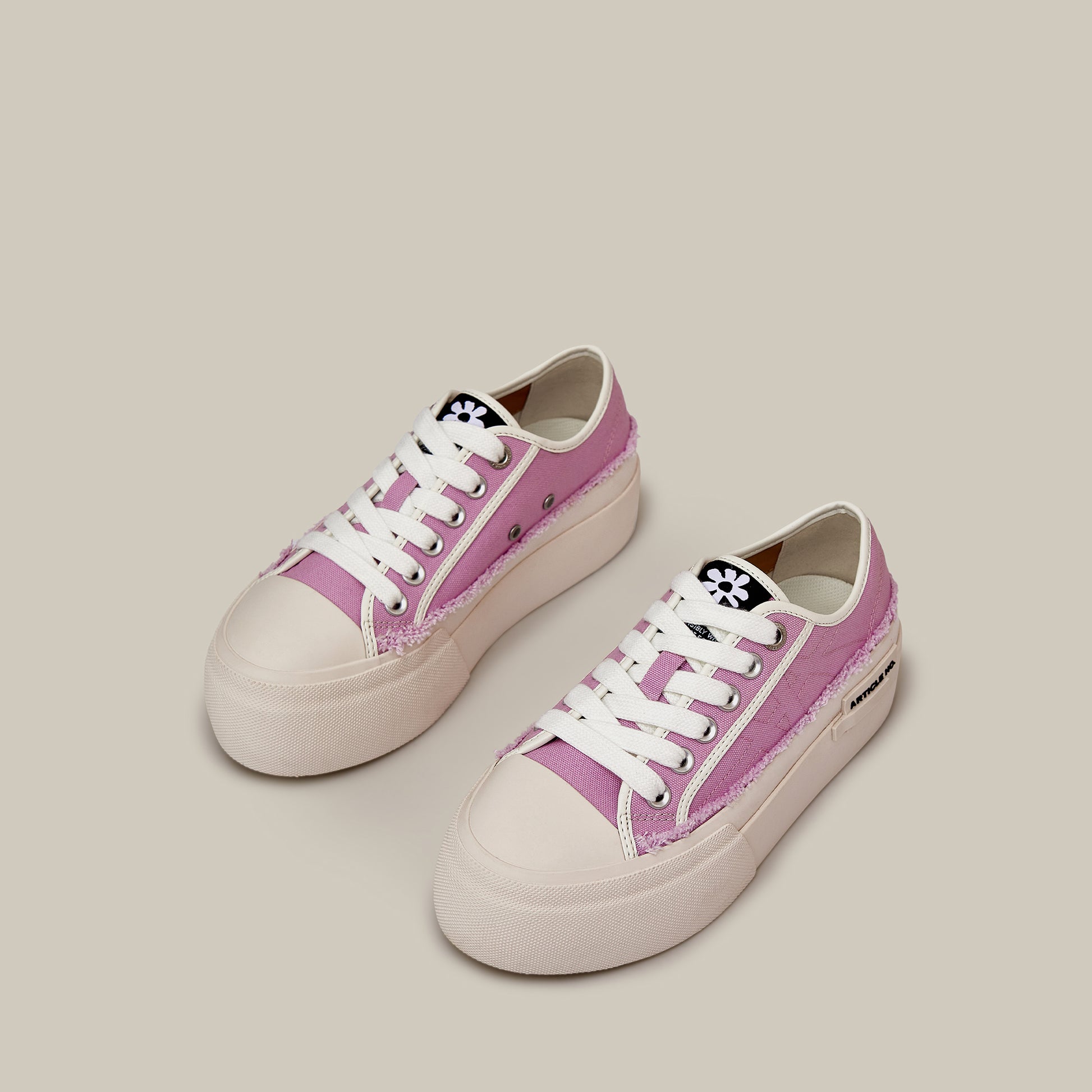 O.G. CLASSIC CANVAS PLATFORM PINK LOW-TOP SNEAKERS