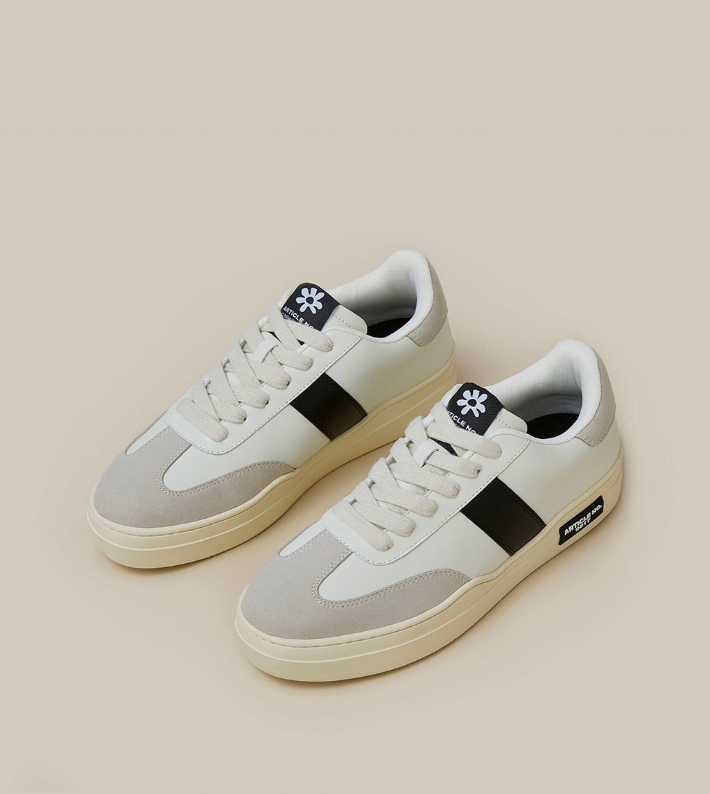 COURT SNEAKER LOW-TOP WHITE/BLACK GERMAN TRAINERS