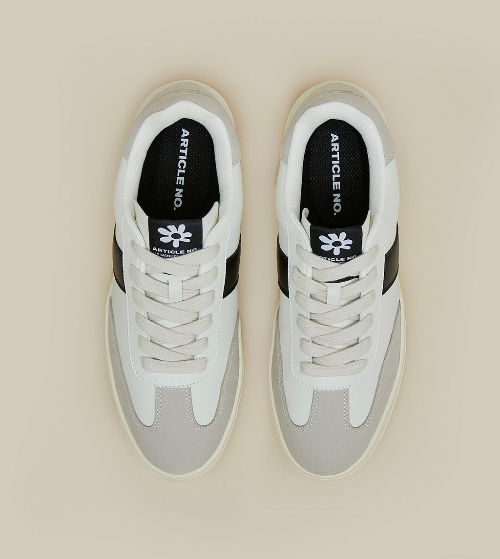 COURT SNEAKER LOW-TOP WHITE/BLACK GERMAN TRAINERS