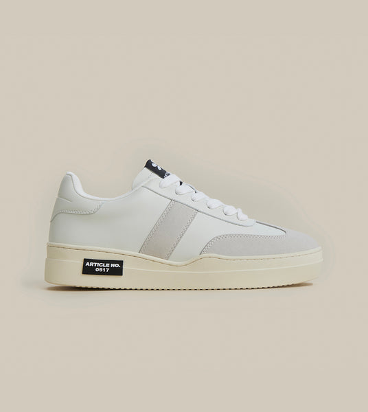 COURT SNEAKER LOW-TOP WHITE/GREY GERMAN TRAINERS