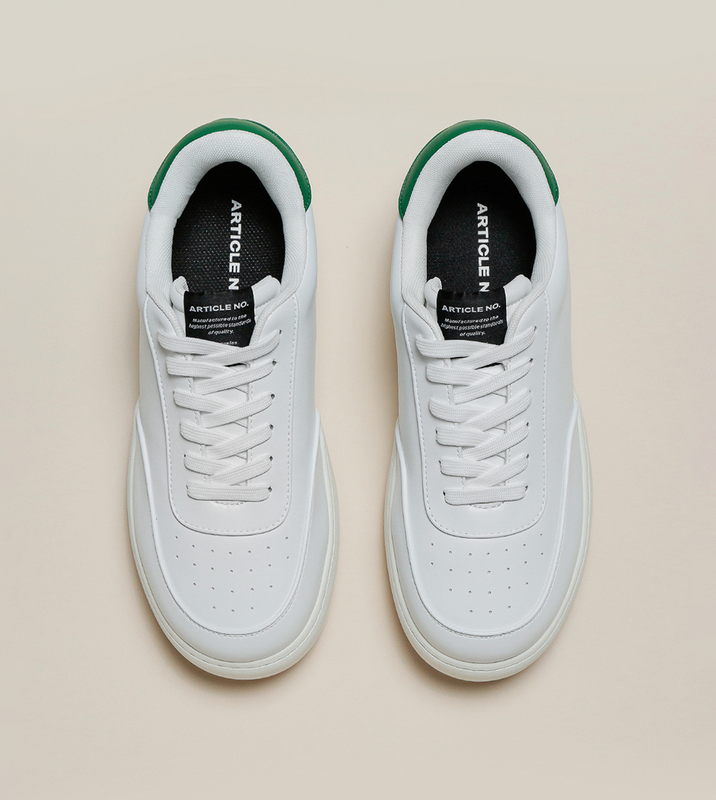 BURGER LOW-TOP WHITE TRAINERS