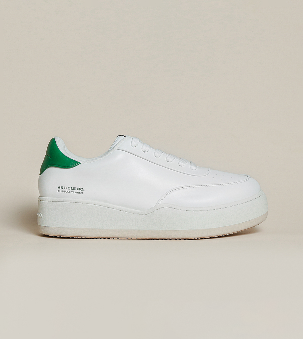 BURGER LOW-TOP WHITE TRAINERS
