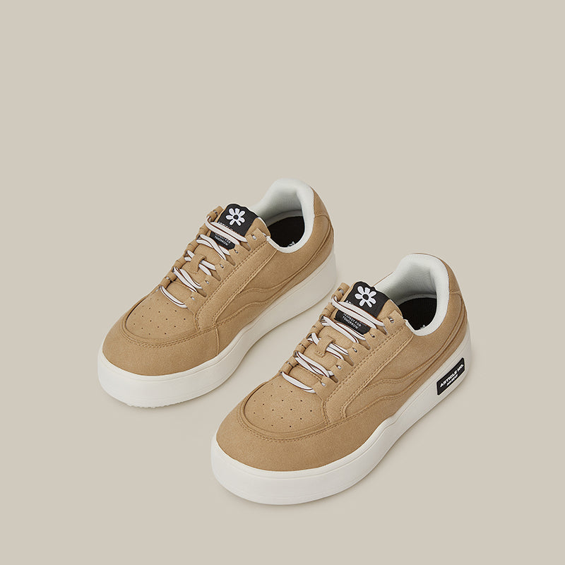 Burger Low-top Leather Skate Beige Sneakers