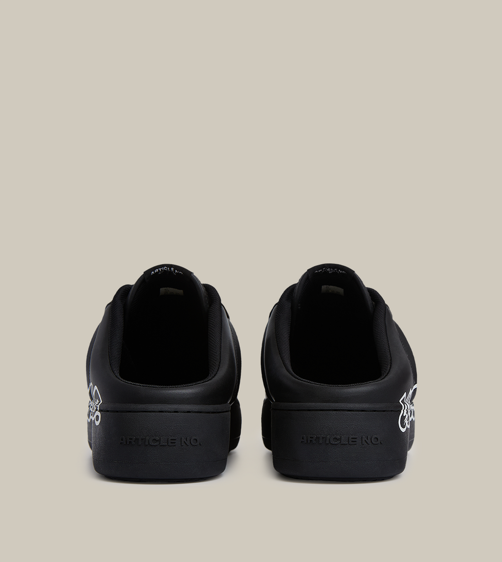 BURGER LOW-TOP GRAFFITI LOGO BLACK BURGER MULE