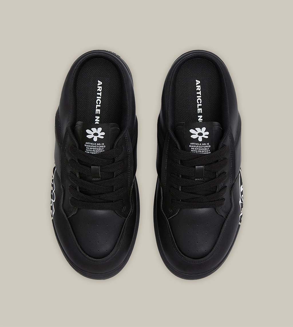 BURGER LOW-TOP GRAFFITI LOGO BLACK BURGER MULE