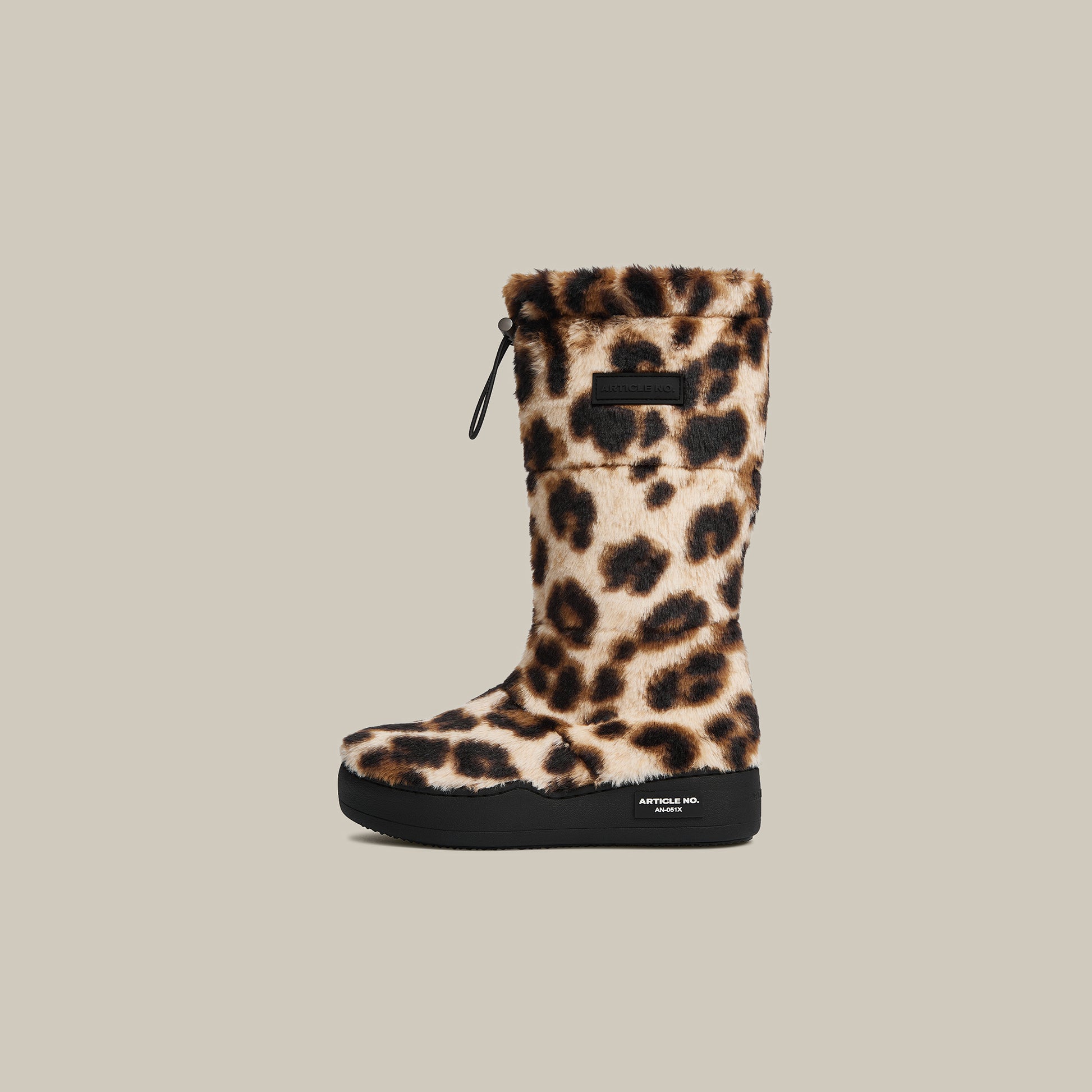 BURGER BEIGE FAUX FUR KNEE SNOW BOOTS