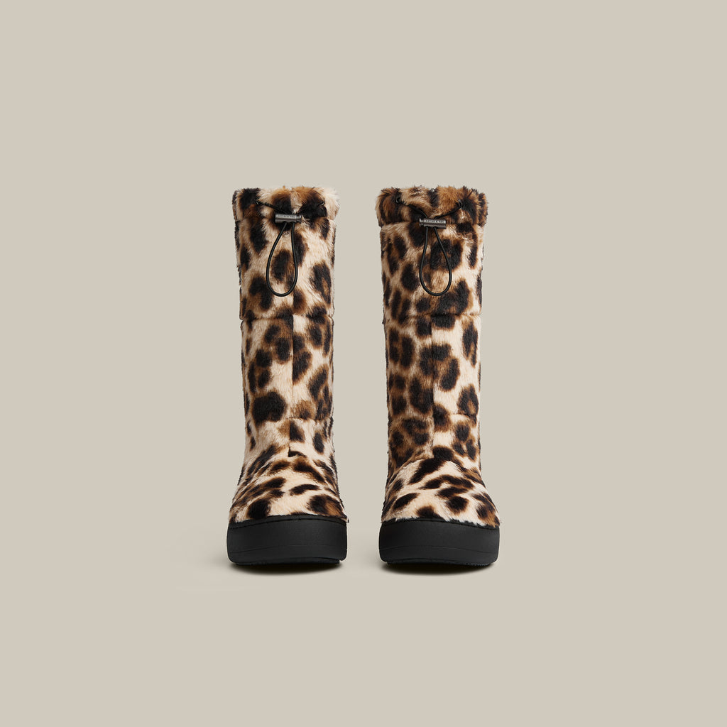 BURGER BEIGE FAUX FUR KNEE SNOW BOOTS