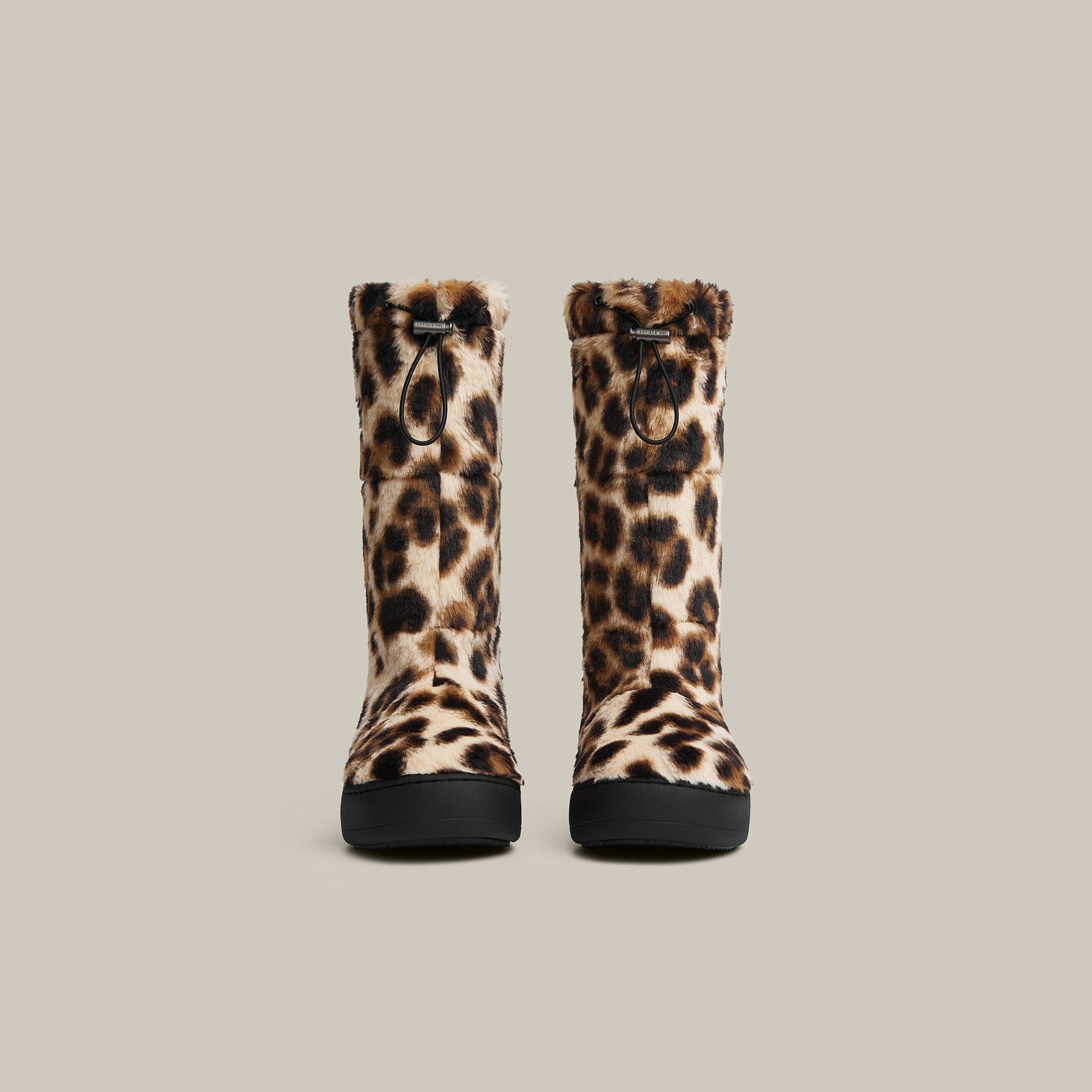 BURGER BEIGE FAUX FUR KNEE SNOW BOOTS