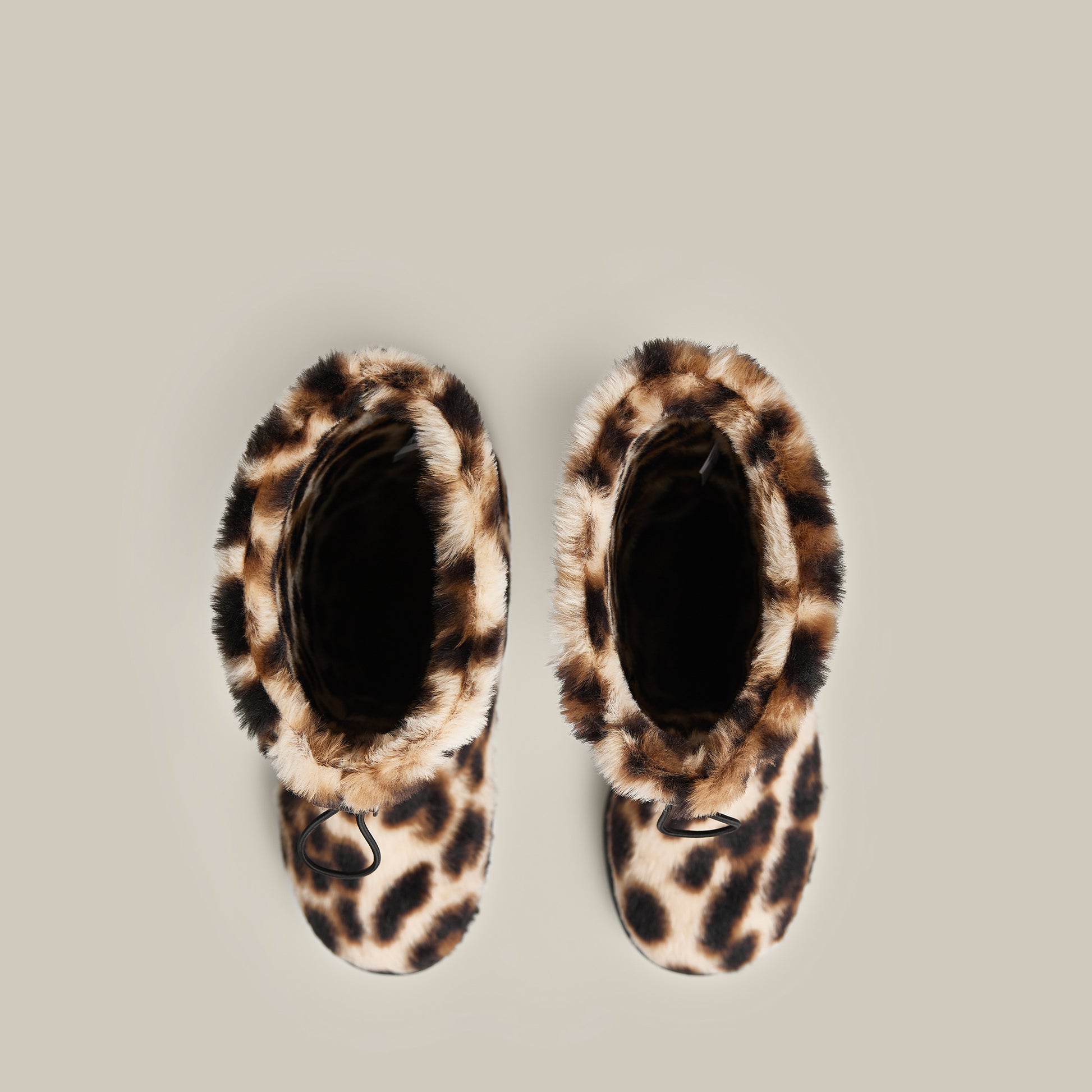 BURGER BEIGE FAUX FUR KNEE SNOW BOOTS