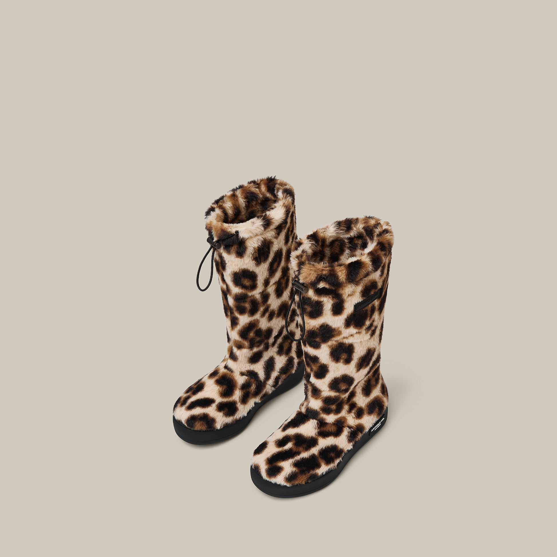 BURGER BEIGE FAUX FUR KNEE SNOW BOOTS