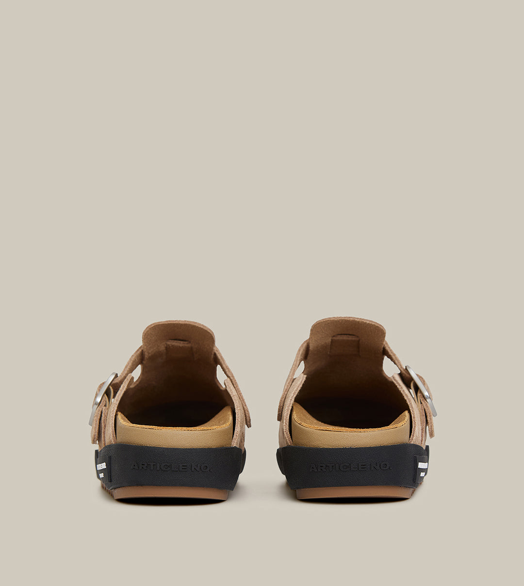 VAGABOND LEATHER BEIGE DRIFT CLOGS