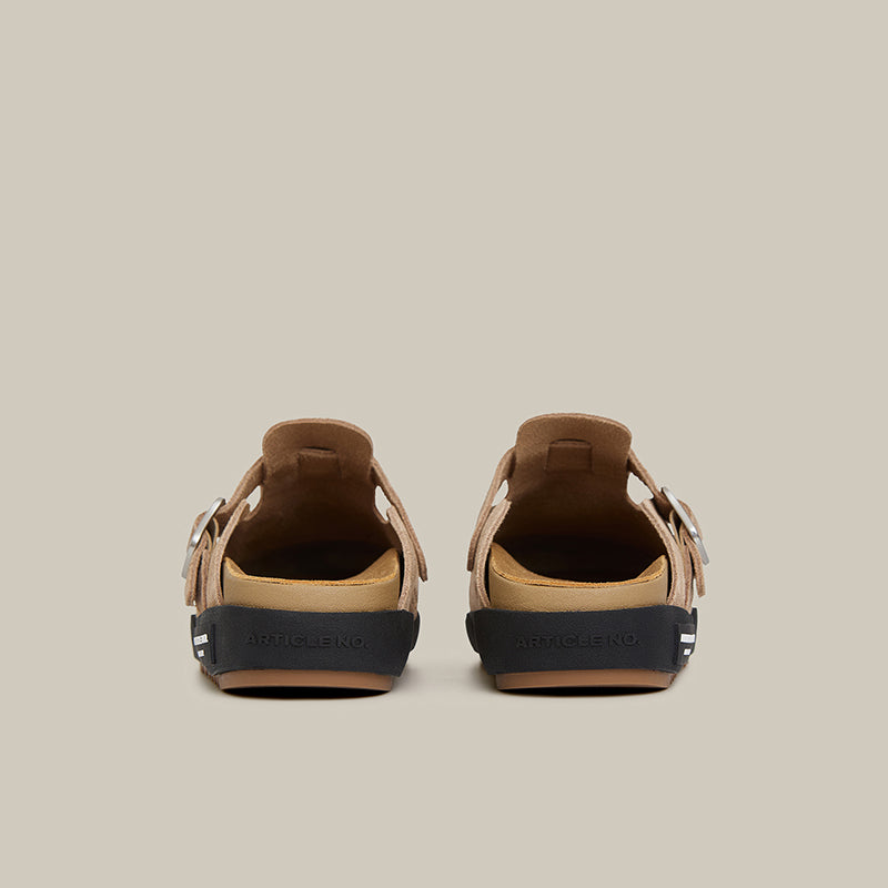 VAGABOND LEATHER BEIGE DRIFT CLOGS