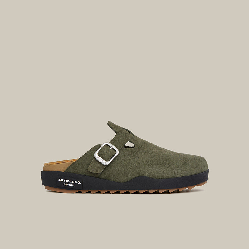 VAGABOND LEATHER DARK GREEN DRIFT CLOGS