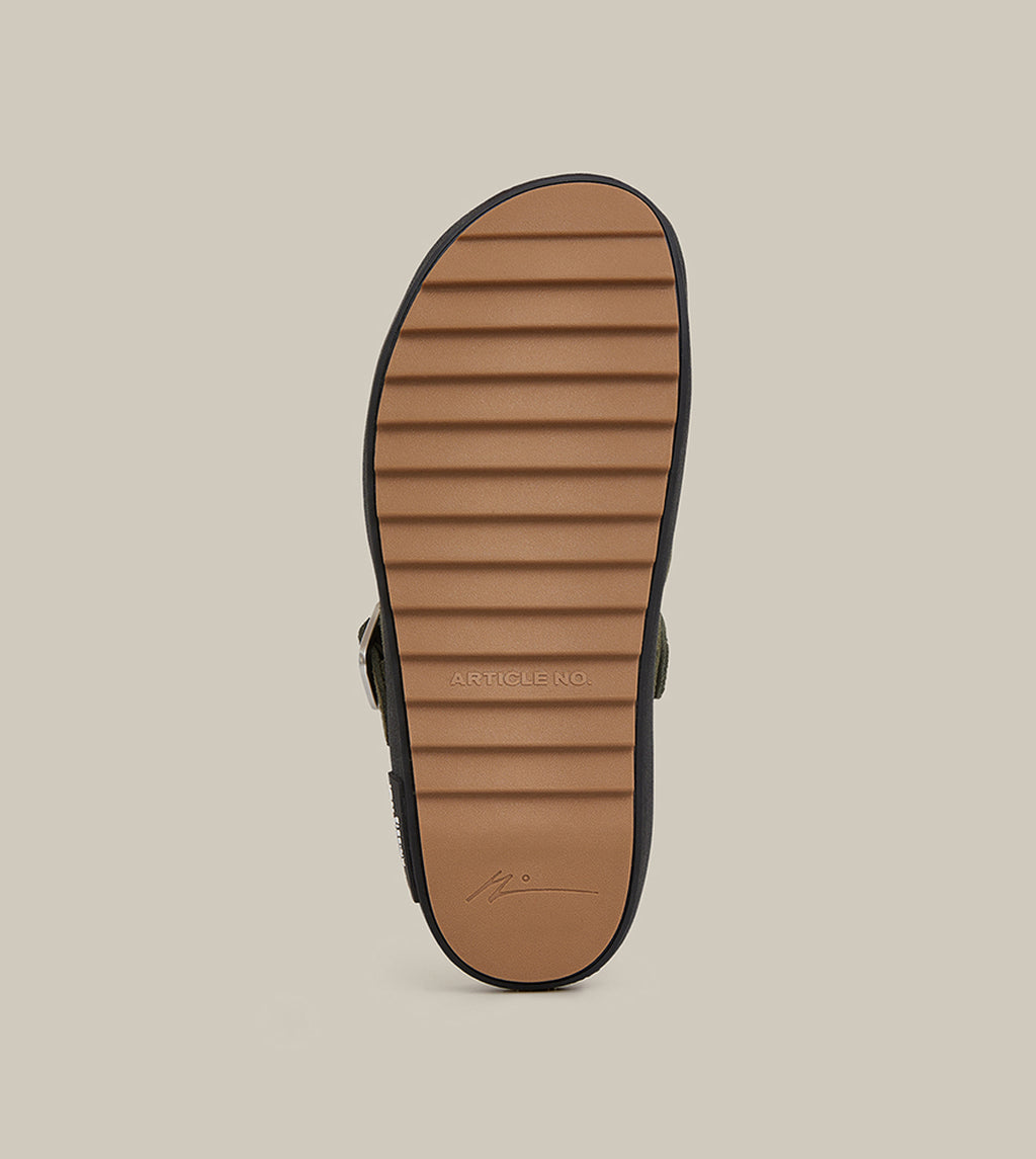 VAGABOND LEATHER DARK GREEN DRIFT CLOGS