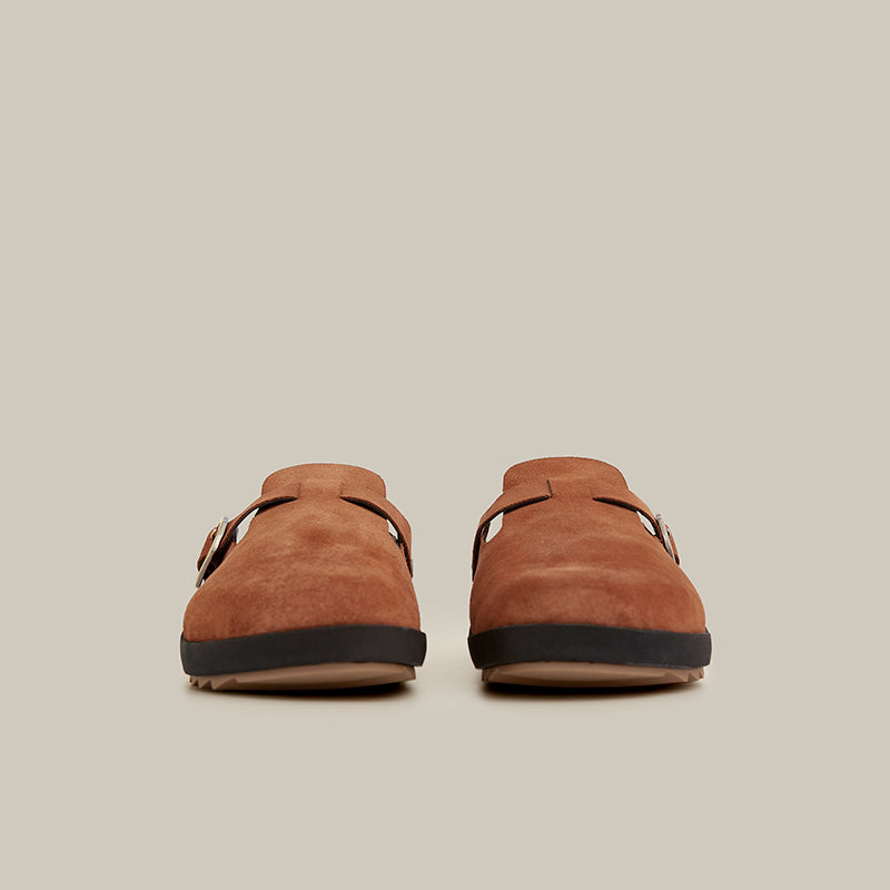 VAGABOND SUEDE BRICK RED DRIFT CLOGS