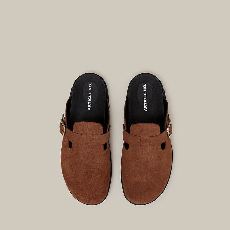 VAGABOND SUEDE BRICK RED DRIFT CLOGS