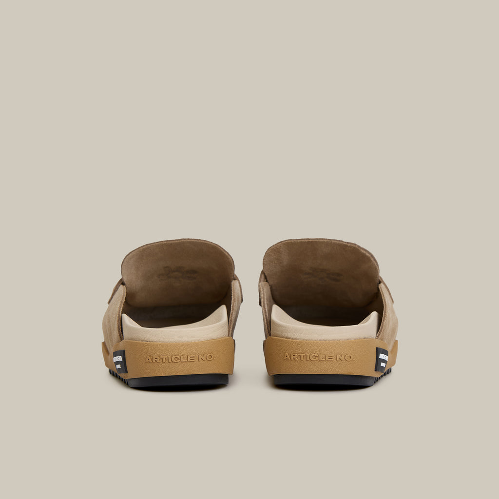 VAGABOND LEATHER KHAKI DRIFT CLOGS