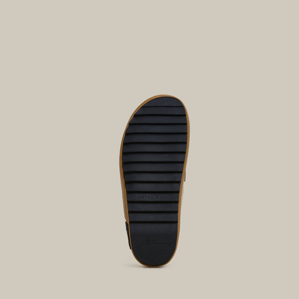 VAGABOND LEATHER KHAKI DRIFT CLOGS